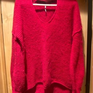 Free People hot pink sweater